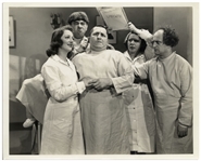 Lot of Five 10 x 8 Glossy Photos From The Three Stooges 1940 Film From Nurse to Worse & the 1941 Film I'll Never Heil Again -- Very Good Condition